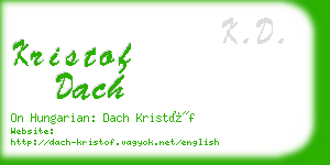 kristof dach business card